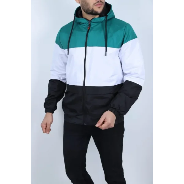 Unisex Kapüşonlu İçi Astarlı Yağmurluk - Yeşil