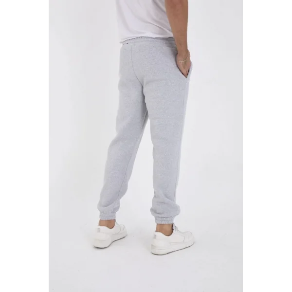 Unisex Kışlık Üç İplik Lastikli Eşofman Pantolon - Gri