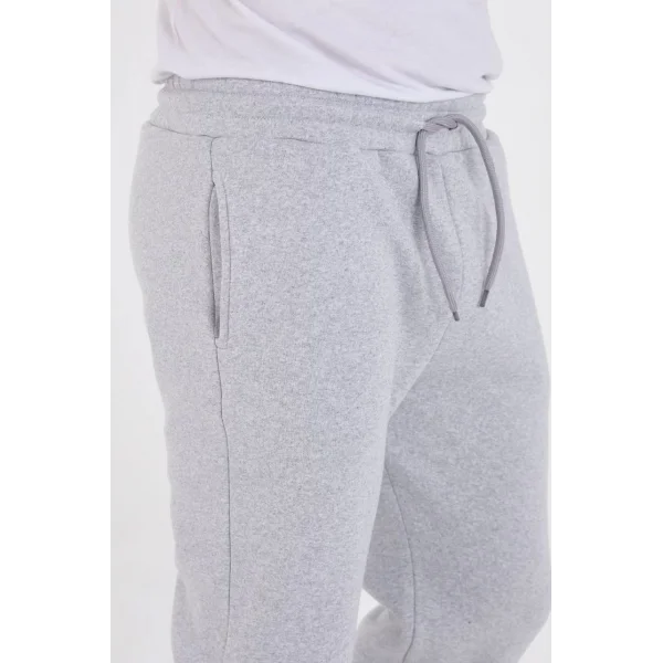 Unisex Kışlık Üç İplik Lastikli Eşofman Pantolon - Gri