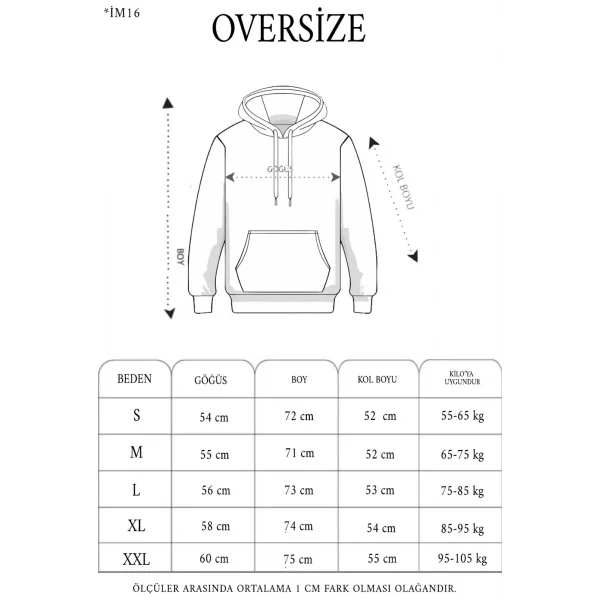 Unisex Tam Fermuarlı Kapşonlu  SweatShirt - Gri