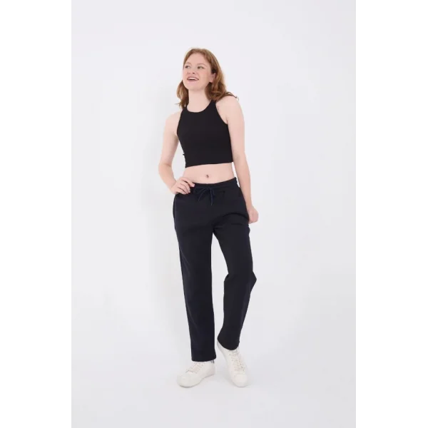 Unisex Üç İplik Basic Eşofman Pantolon  acivert