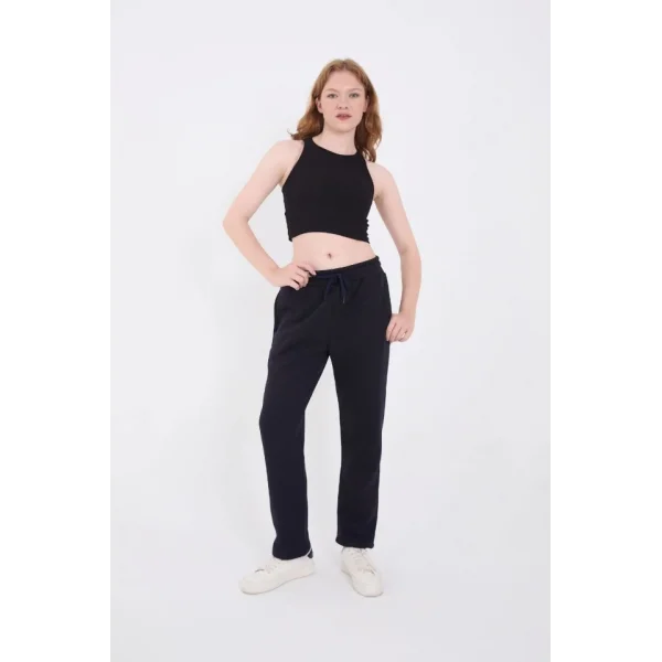 Unisex Üç İplik Basic Eşofman Pantolon  acivert