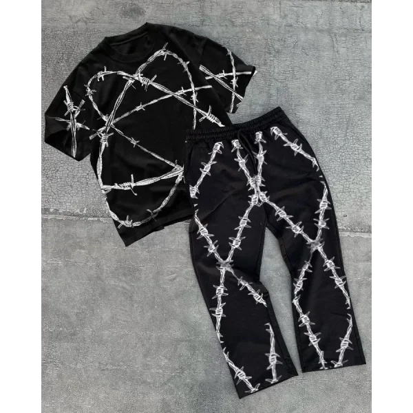 Unisex Yıldırım Baskılı Eşofman Takımı  iyah