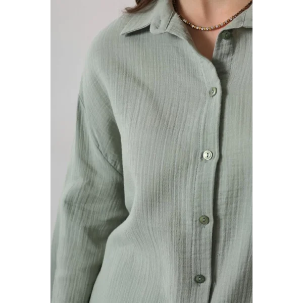 üslin Uzun Kol Gömlek  Haki