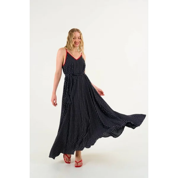 Uzun Askılı Elbise  Siyah