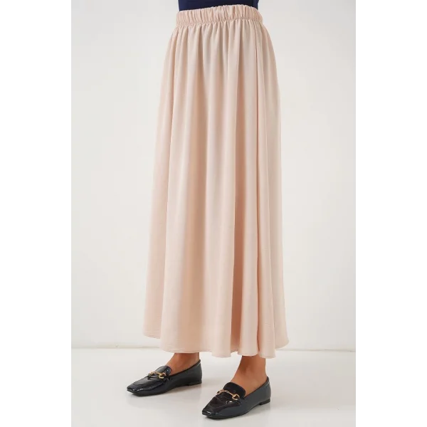 Uzun Ayrobin Etek 8050 - Bej