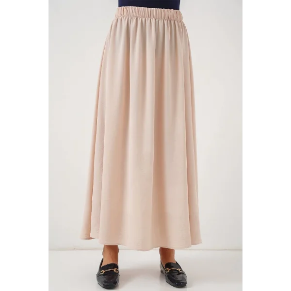 Uzun Ayrobin Etek 8050 - Bej