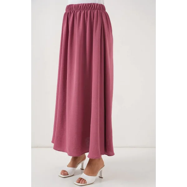 Uzun Ayrobin Etek 8050 - Gül Kurusu