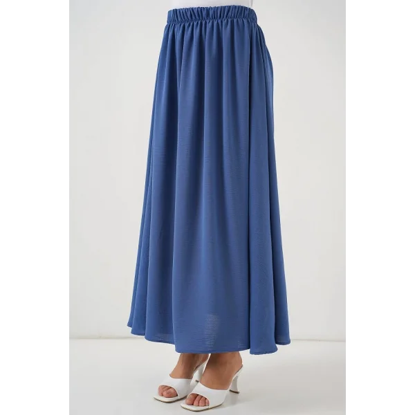 Uzun Ayrobin Etek 8050 - İndigo
