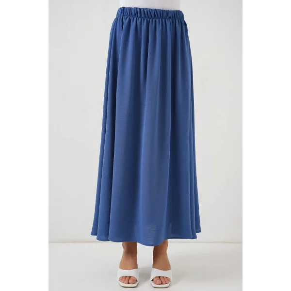 Uzun Ayrobin Etek 8050 - İndigo