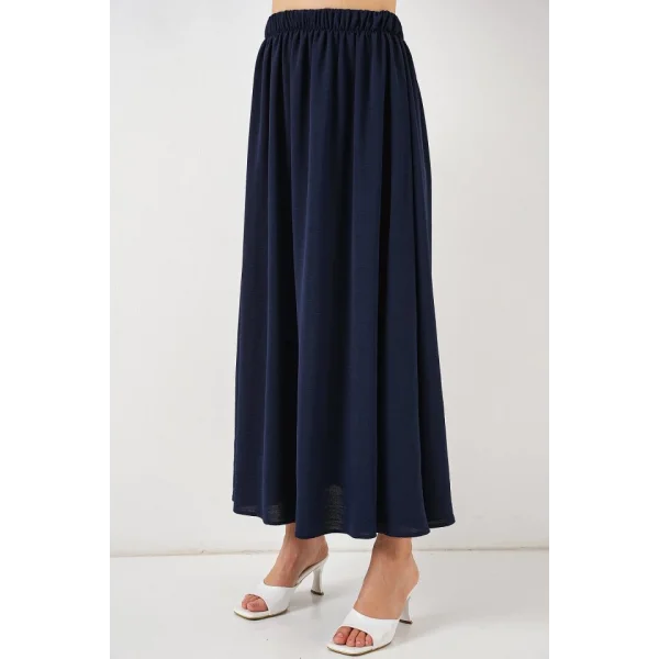 Uzun Ayrobin Etek 8050 - Lacivert