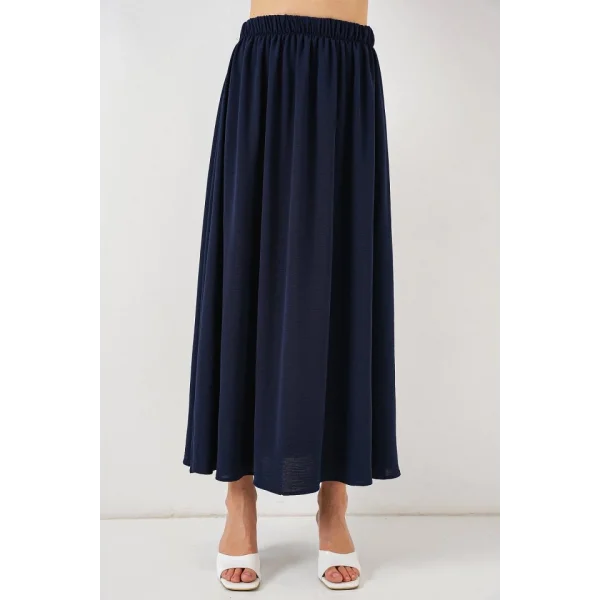 Uzun Ayrobin Etek 8050 - Lacivert