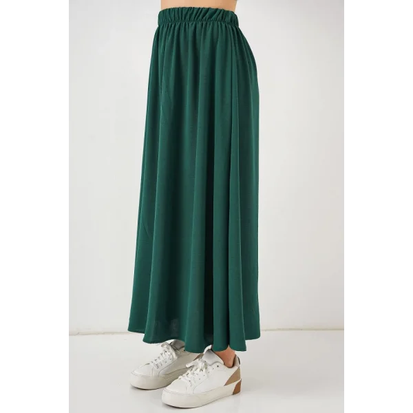 Uzun Ayrobin Etek 8050 - Zümrüt Yeşili