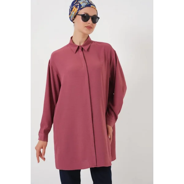 Uzun Gömlek Tunik 5945 - Gül Kurusu