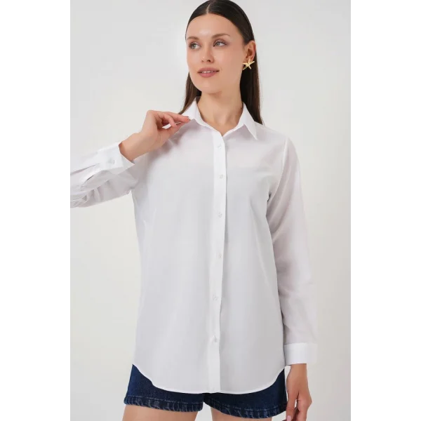 Uzun Kol Basic Gömlek 20279 - Beyaz