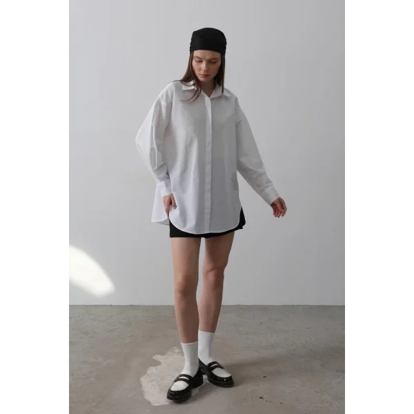 Uzun Kol Gömlek - Beyaz