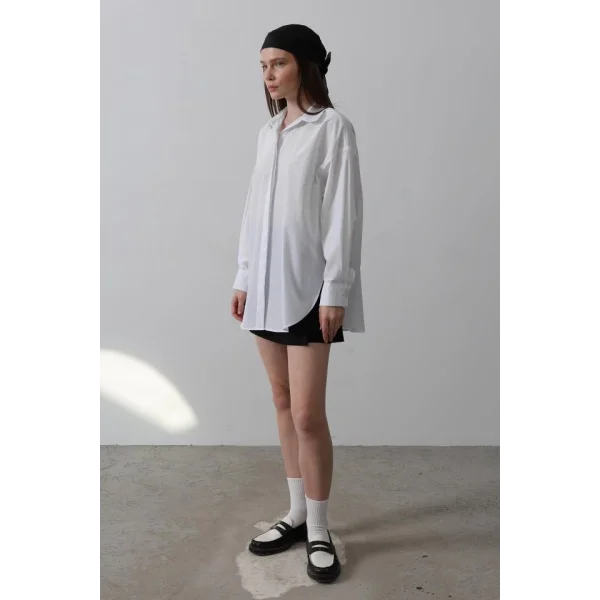 Uzun Kol Gömlek - Beyaz