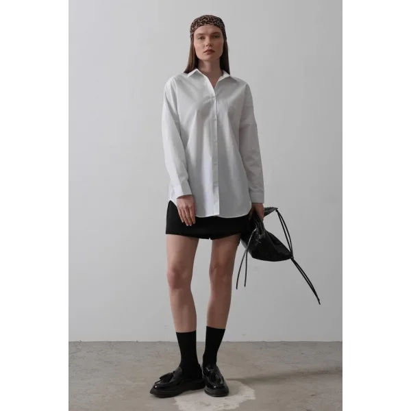 Uzun Kol Gömlek - Beyaz
