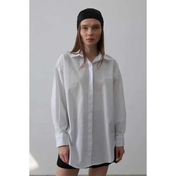 Uzun Kol Gömlek - Beyaz