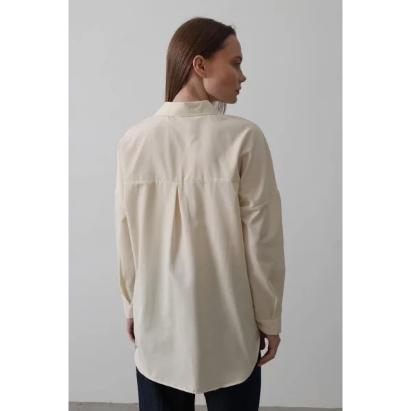 Uzun Kol Gömlek - Ekru