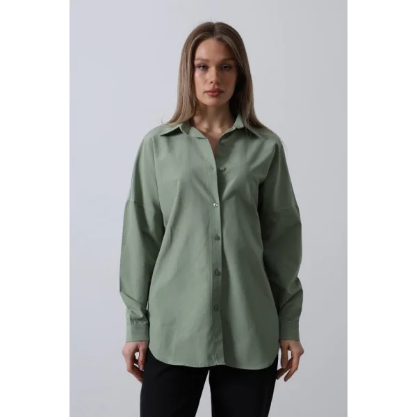 Uzun Kol Gömlek  Haki