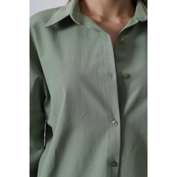 Uzun Kol Gömlek  Haki