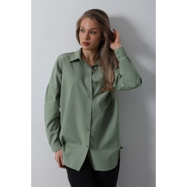 Uzun Kol Gömlek  Haki