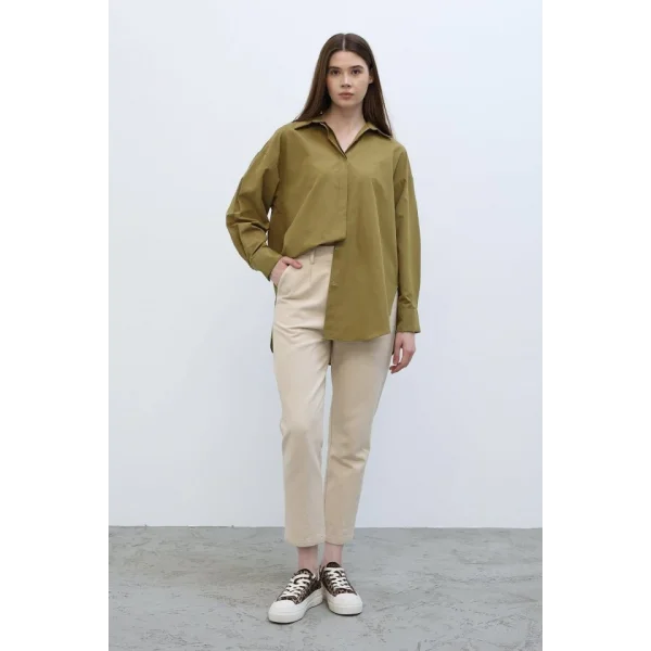 Uzun Kol Gömlek  Koyu Haki
