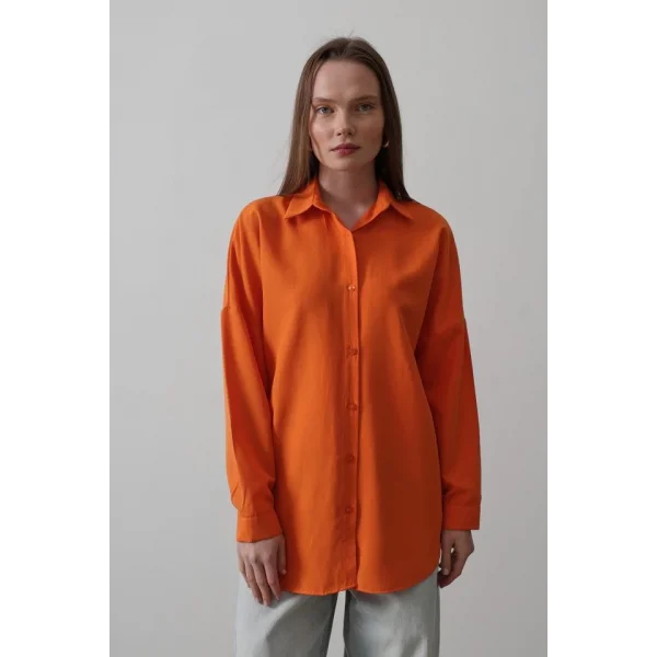 Uzun Kol Gömlek - Oranj