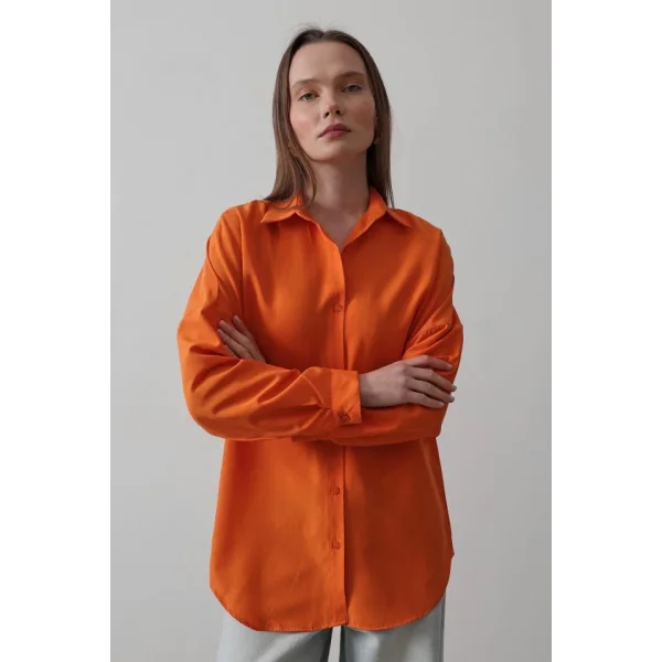 Uzun Kol Gömlek - Oranj