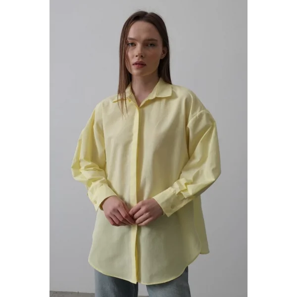 Uzun Kol Gömlek - Sarı