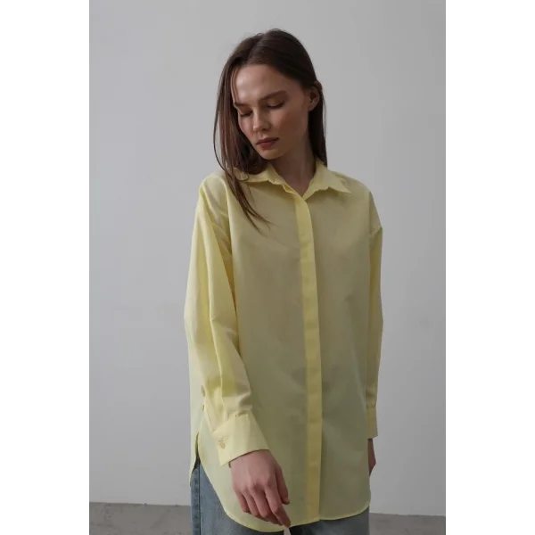 Uzun Kol Gömlek - Sarı