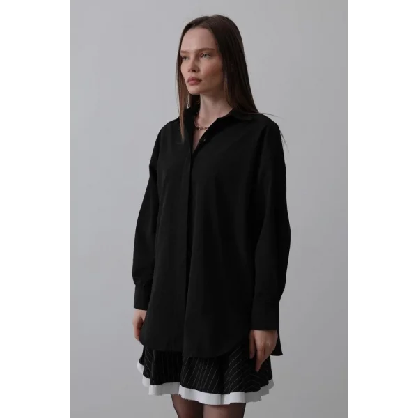 Uzun Kol Gömlek - Siyah