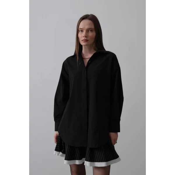 Uzun Kol Gömlek - Siyah