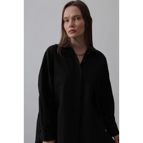 Uzun Kol Gömlek - Siyah