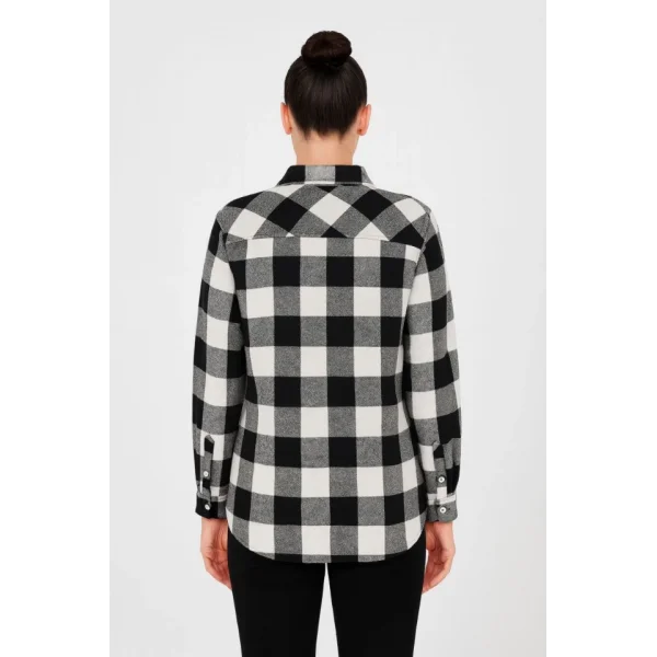 Uzun Kollu Oduncu Gömlek - Siyah