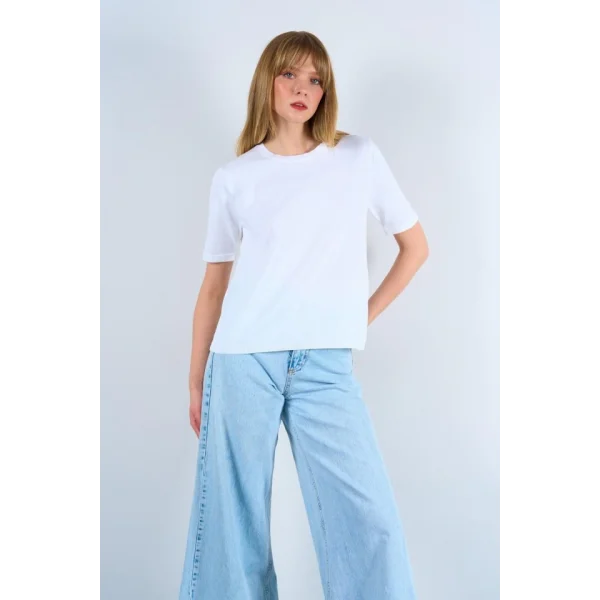 Vaniza Örgü Kazak  Optik Beyaz