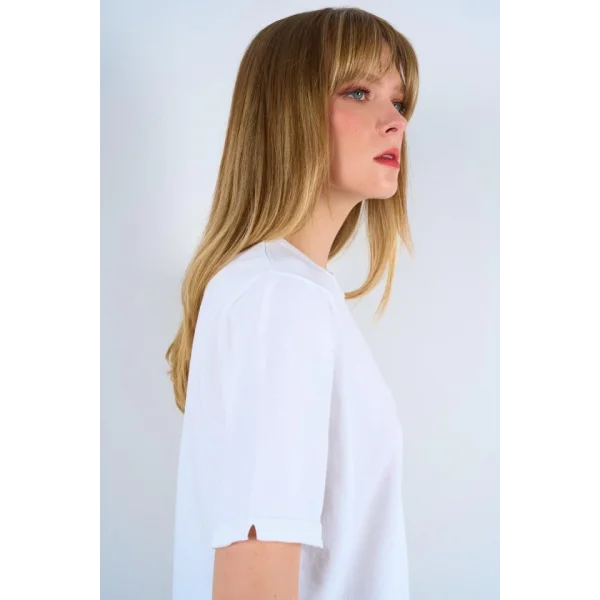 Vaniza Örgü Kazak  Optik Beyaz