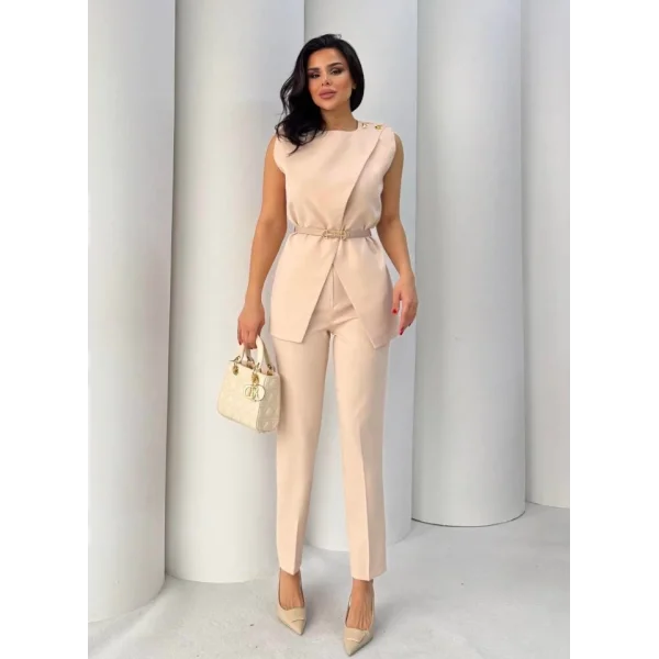 Vatkalı Ceket Pantolon İkili Takım