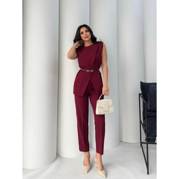 Vatkalı Ceket Pantolon İkili Takım