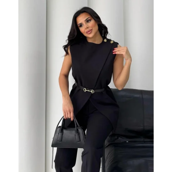 Vatkalı Ceket Pantolon İkili Takım