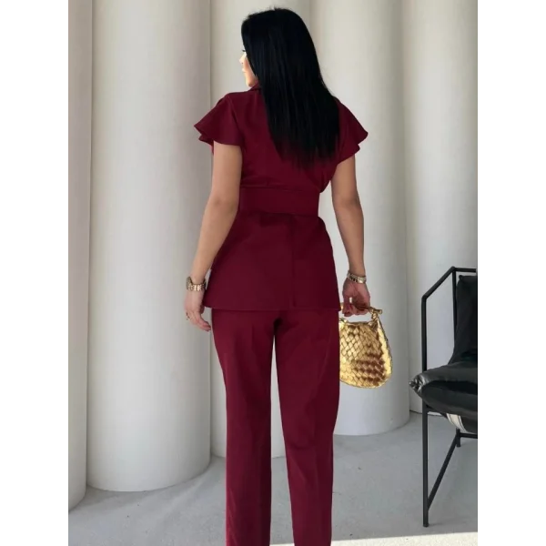 Vatkalı Yelek Pantolon İkili Takım