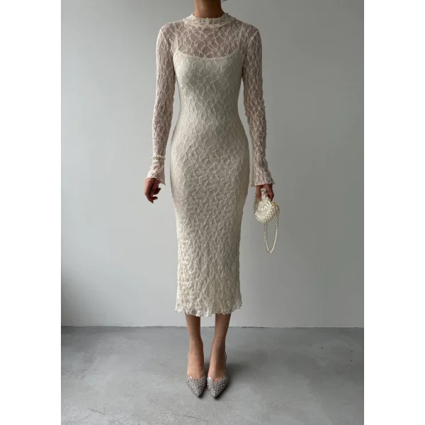 Vedo Çiçek Detaylı Elbise