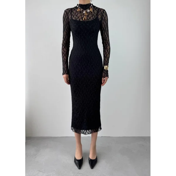 Vedo Çiçek Detaylı Elbise