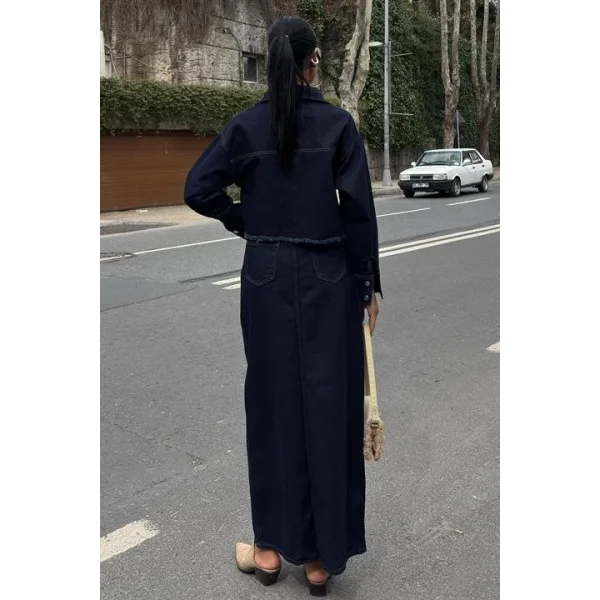 Veronika Yırtmaçlı Denim Takım 9913