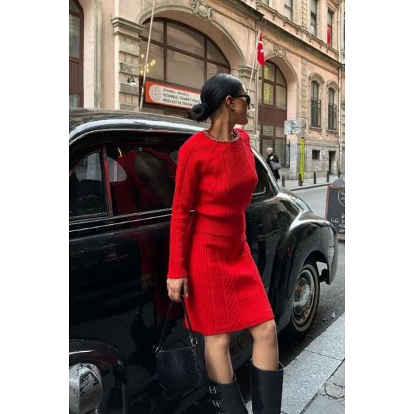 Vinca Zincir Detay Sırt Dekolte Takım 9580-01