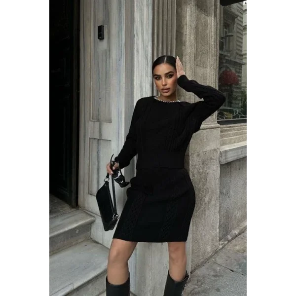 Vinca Zincir Detay Sırt Dekolte Takım 9580-01