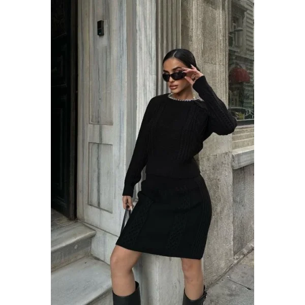 Vinca Zincir Detay Sırt Dekolte Takım 9580-01