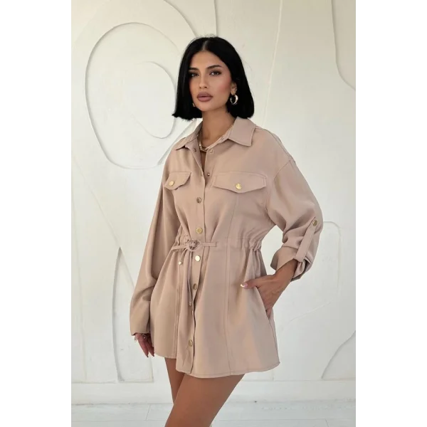 Vizon Çıtçıtlı Tünelli Gömlek