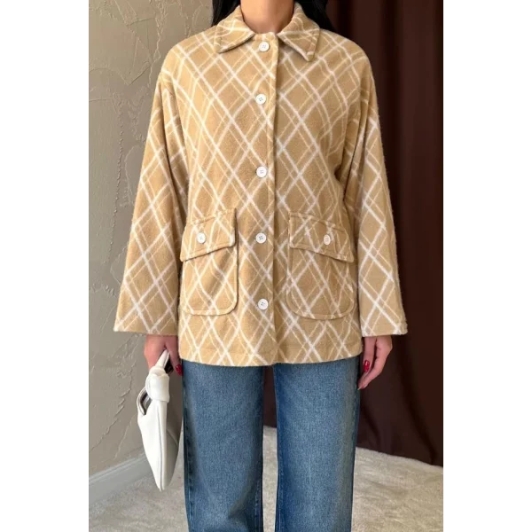 Vizon Polar Baklava Ekose Ceket